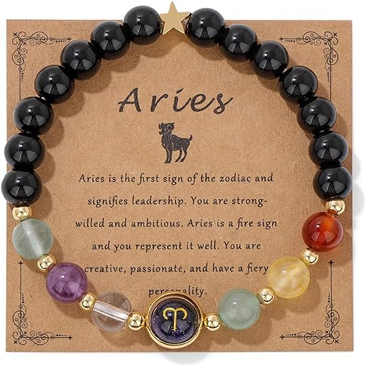Birthday Stone Twelve Constellations Bracelet Unisex Handmade Bracelet Crystal Jewelry Bracelet